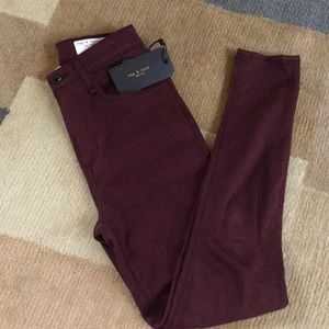 Burgundy jeans